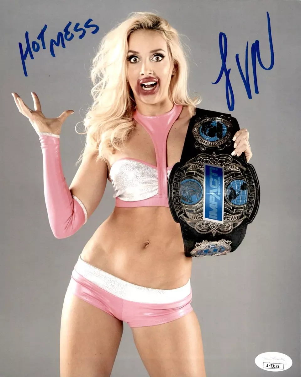 Laurel Van Ness Signed Impact Womens Champion 8x10 Photo 1 JSA COA