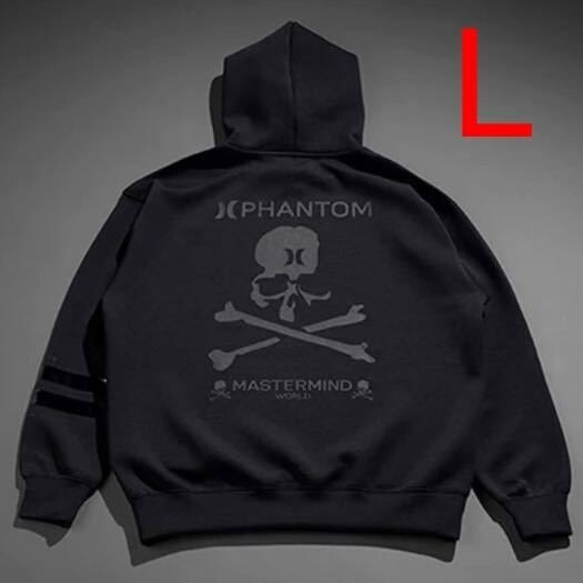 HURLEY × MASTERMIND PHANTOM HOODIE Size L Black sweat Japan New  