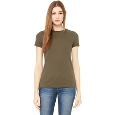 Bella + Canvas Ladies' The Favorite T-Shirt 6004 100% Cotton Fitted Sleeves Tee