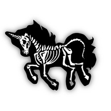 Unicorn Skeleton Sticker Decal