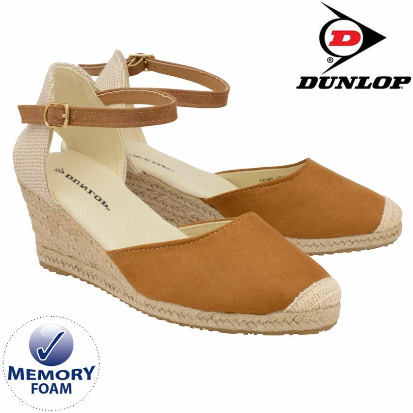 LADIES MEMORY FOAM SANDALS ESPADRILLES SUMMER PLATFORM WEDGE HEEL PARTY