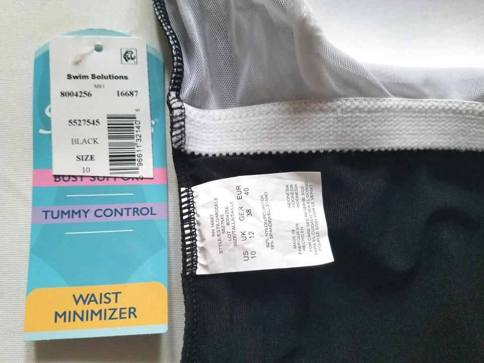 Swim Solutions Floral Swimdress w/Slimming Panel! & Adj