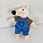 Vintage 1996 Crocodile Creek Maisy Lucy Cousins 7" Plush NWT Blue Overalls