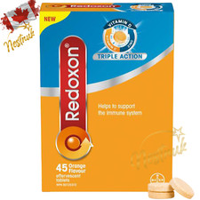 Redoxon Triple Action Vitamin C D Zinc  Immune Support  45 Tablets  1 Pack