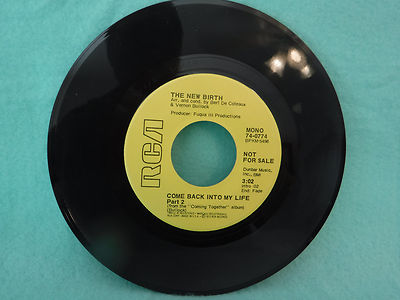 The New Birth, Come Back Into My Life, RCA 74-0774, 1972, PROMO 7