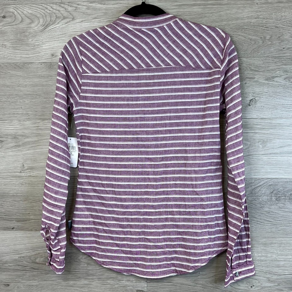 MOUNTAIN HARDWARE Blouse Women's XS Shirt Daralake Stripe Button Roll