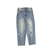 Wild Fable Highest Rise Mom jean Distressed Raw hem Women's size 2 Blue Jeans