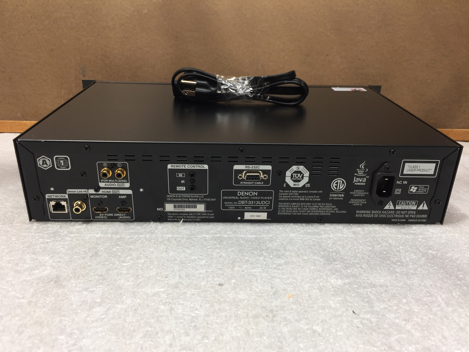Denon DBT3313UDCI Universal BluRay Player w/ Rackmount *TESTED AND