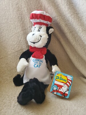 Dr. Seuss Cooking With The Cat in the Hat Plush Chef Seuss Wearing Apron 17 