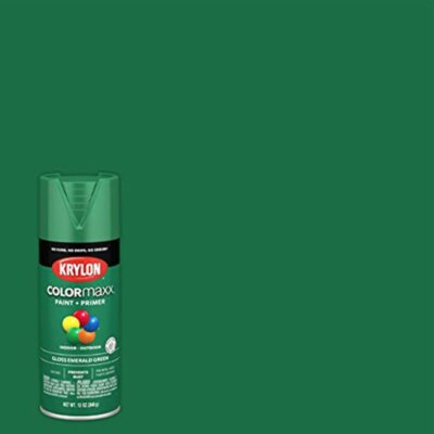 12 oz Krylon K05517007 Emerald Green COLORmaxx Paint & Primer Spray Paint, Gloss