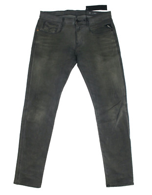 Replay Herren Hyperflex  Jeans Anbass - M914 - grau - Top Denim Hose - W33 L34