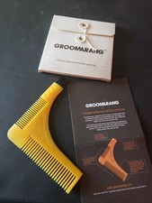 Peine de peinado de barba Groomarang herramienta de plantilla de modelado y bigote cara cuello