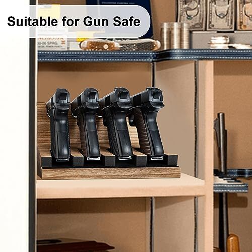 Miratino Pistol Rack Solid Wood Handgun Pistol Gun Rack Holder for Gun ...