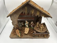 VINTAGE Collectible NATIVITY Creche Made In Italy MANGER Scene-not Complete