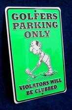GOLF GOLFERS Only US MADE Embossed Metal Sign - Yard Garage Bar Man Cave Decor