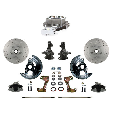 LEED Brakes -FC1003-EA1X Manual 2'' Drop Spindle Drilled Rotors Plated Calipers