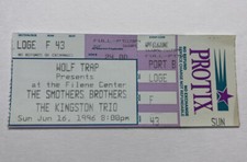 The Smothers Brother The Kingston Trio Concert Ticket  Wolf Trap VA Jun 16 1996