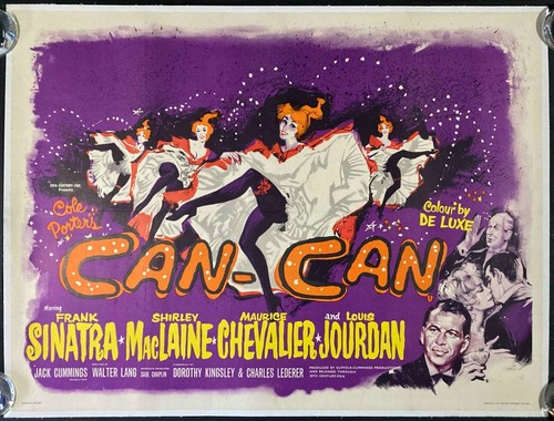 Can-Can Original Quad Movie Film Cinema Poster LINEN BACKED Frank Sinatra 1960