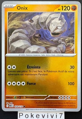 Pokemon Karte ONIX 070/132 REVERSE ME01 Mega Evolution MEG FR NEU