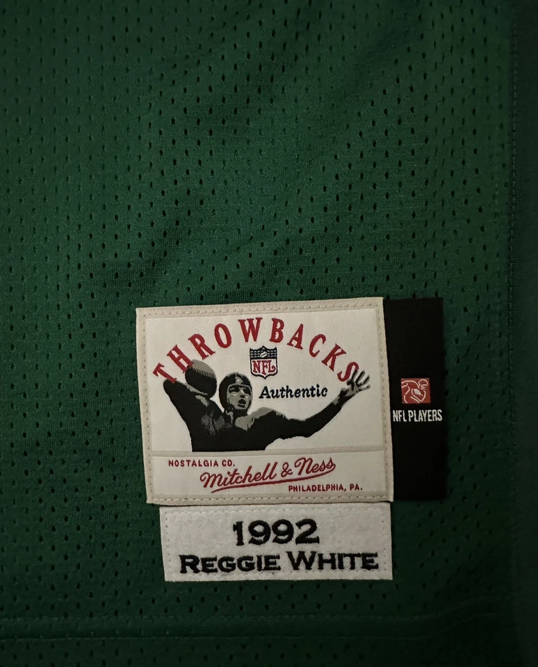 NUEVO Mitchell & Ness REGGIE WHITE Phila Eagles Auténtico Jersey Hombres Talla 52, 2XL  Foto 2 de 4