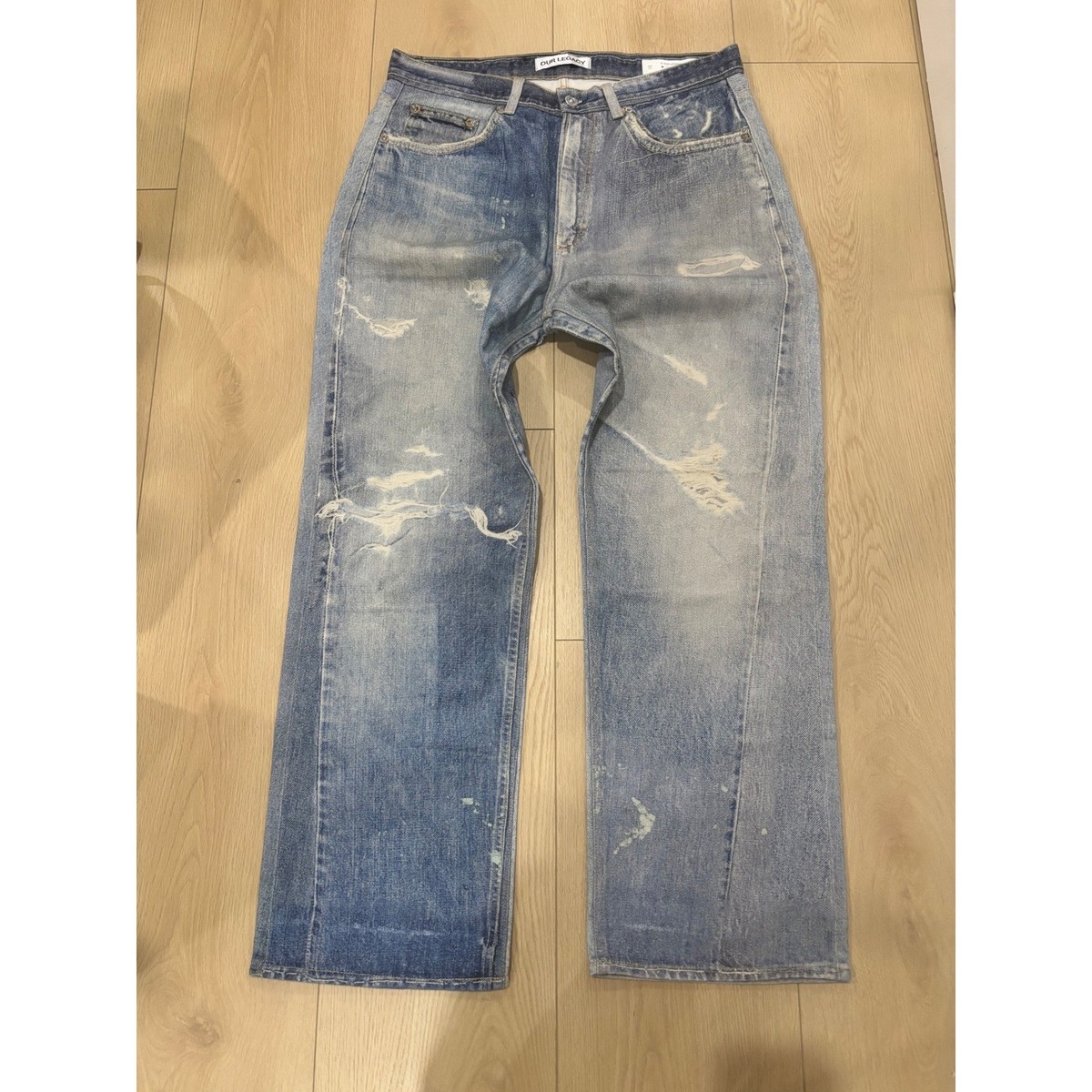 Our Legacy Third Cut Digital Denim Print Jeans Blue M4205TDD Mens