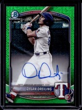 2025 Bowman Chrome Mega Box Dylan Dreiling Auto Green Refractor #/99