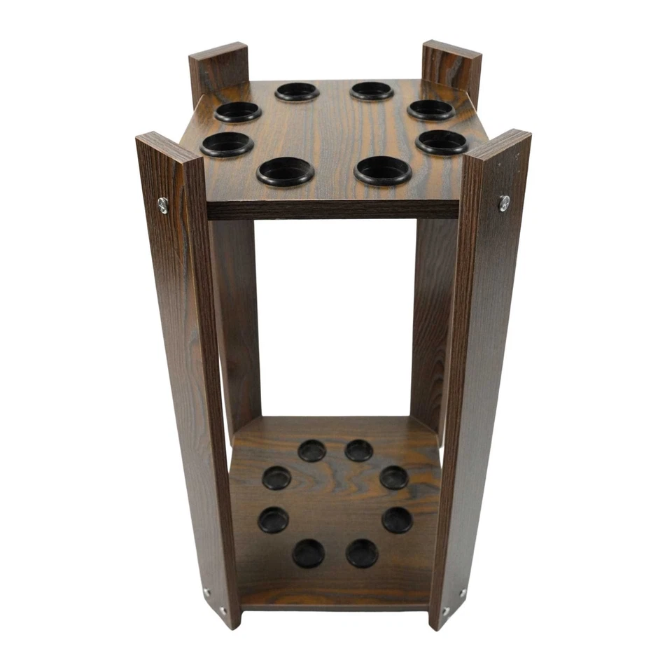 Cue Stand – 8 Pool or Snooker Cues (Dark Walnut) - Image 1 of 4