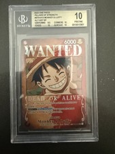 2023 One Piece Pillars of Strength Wanted Poster Monkey D Luffy BGS 10 PRISTINE