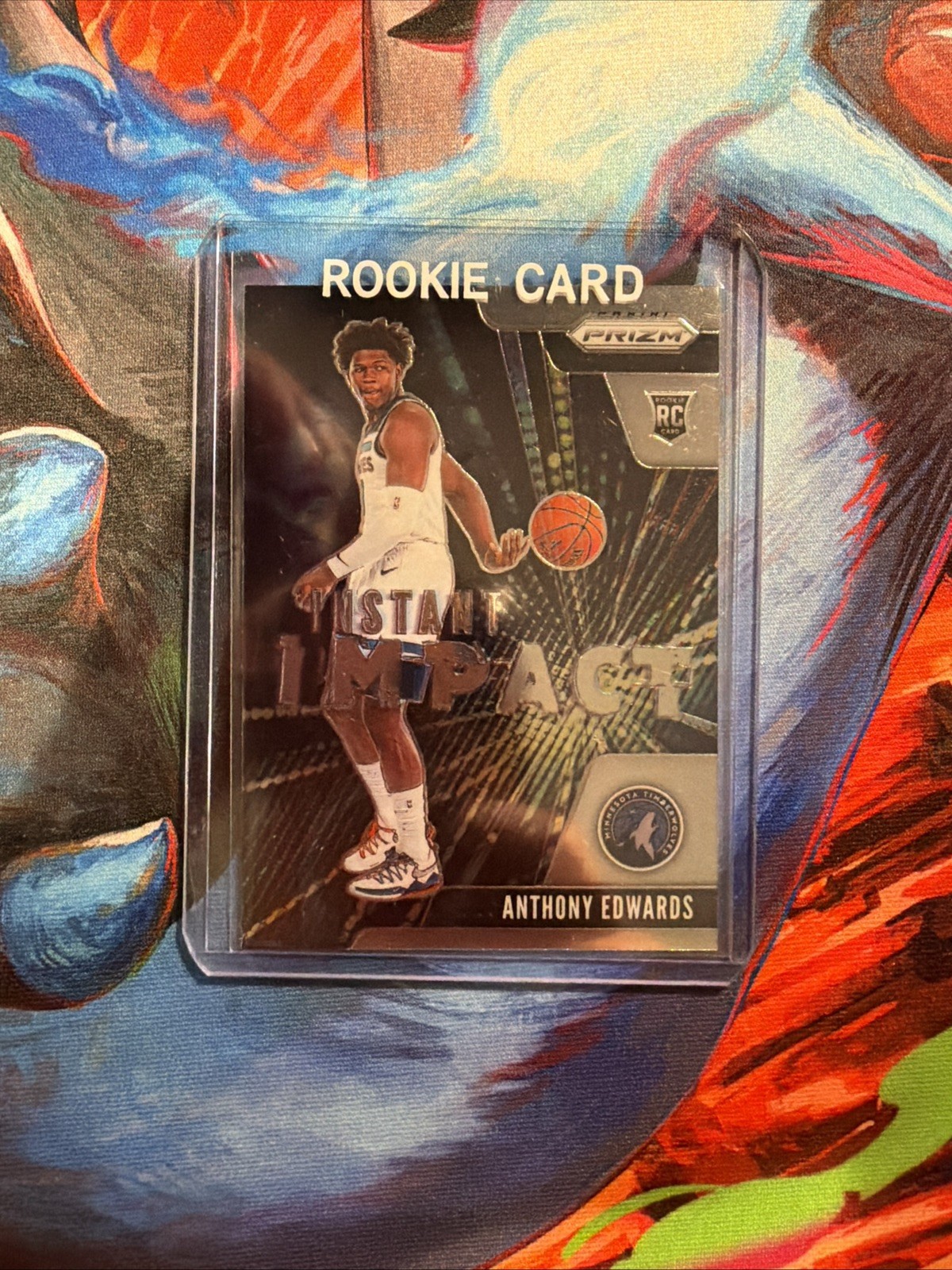 Anthony Edwards RC 2020-21 Panini Prizm Instant Impact #1 Timberwolves Rookie RC