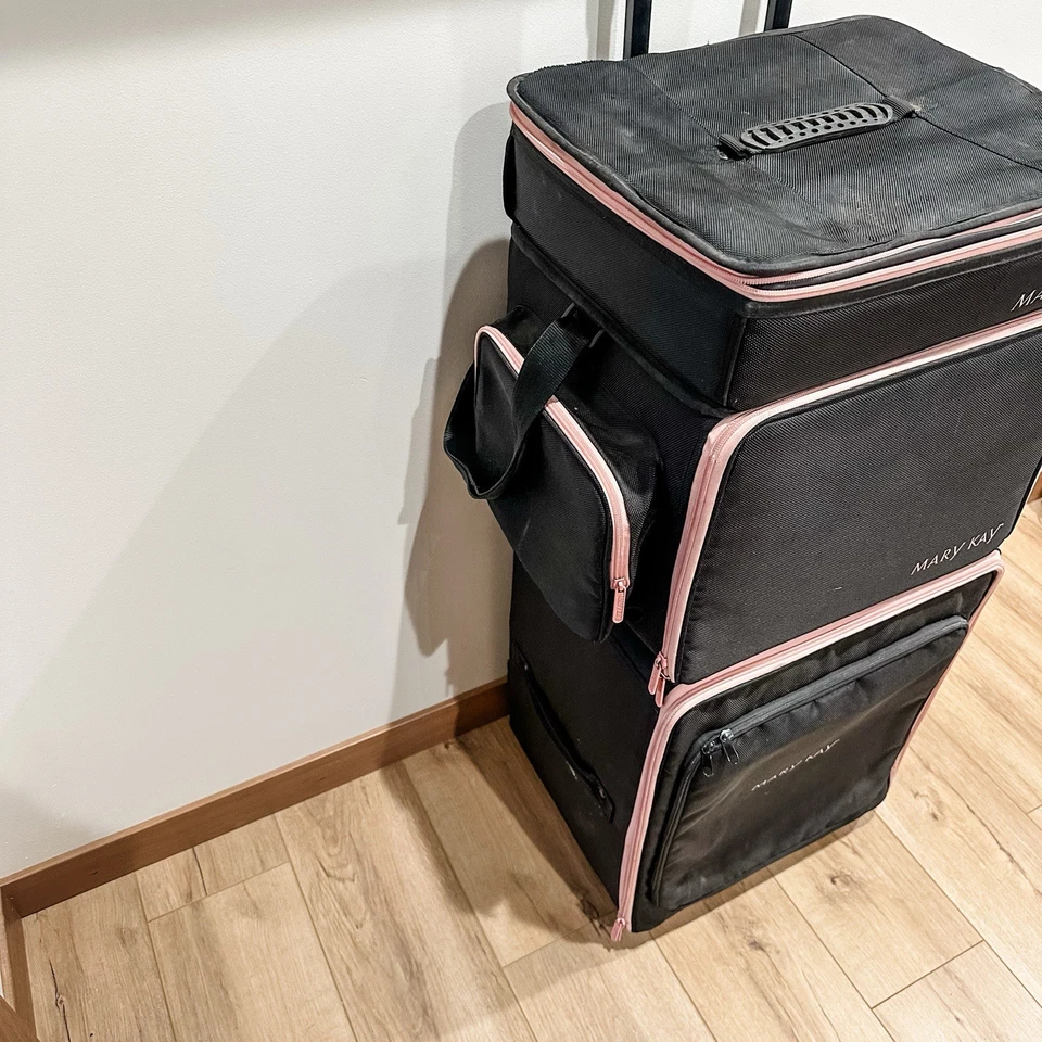 Mary Kay Consultant 3 Tier Large Wheeled Travel Roller Case Luggage Cart - Image 2 of 4