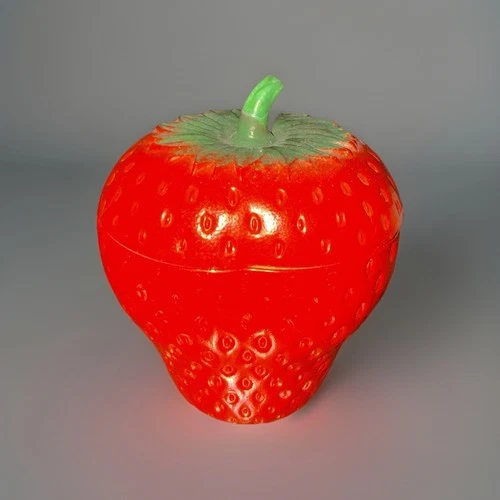 Vintage 1940’s Hazel Atlas Strawberry Milk Glass Jam Jar *NO CHIPS OR CRACKS*