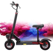 Adults EScooter 10'' Off Road 800W 28 MPH Folding Teens Electric Scooter W/ Seat