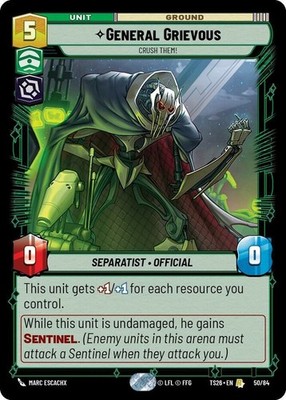 1 x General Grievous - Crush Them! - Twin Suns - NM-Mint - Star Wars Unlimited