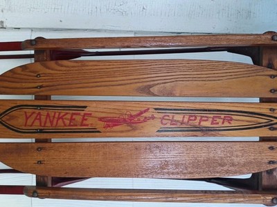 Vintage Yankee Clipper Sled Model #11 Good Condition Great Graphics Front & Back
