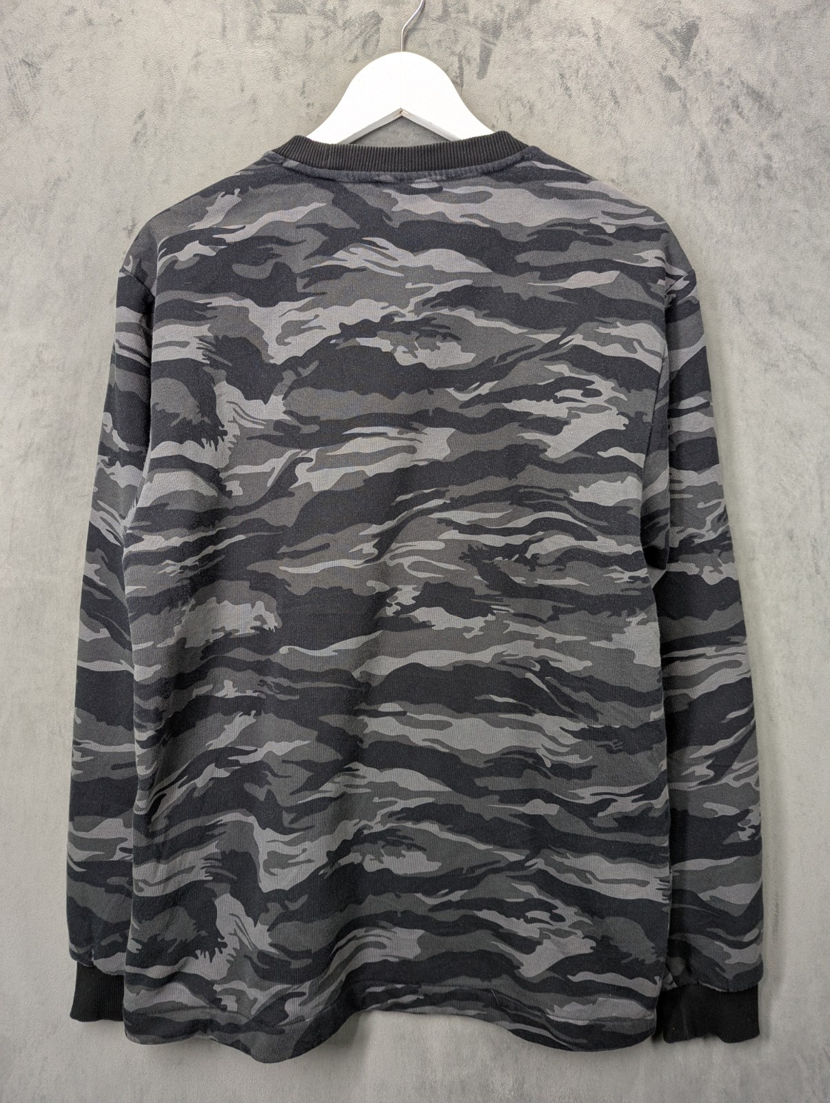 Puma Camo Sweatshirt Men's Size Medium Grey Long Sleeve Cotton Blend Logo image 3