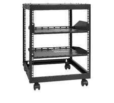 Open Frame Server Rack 12U Floor Standing or Wall Mounted with Adjustable Depth