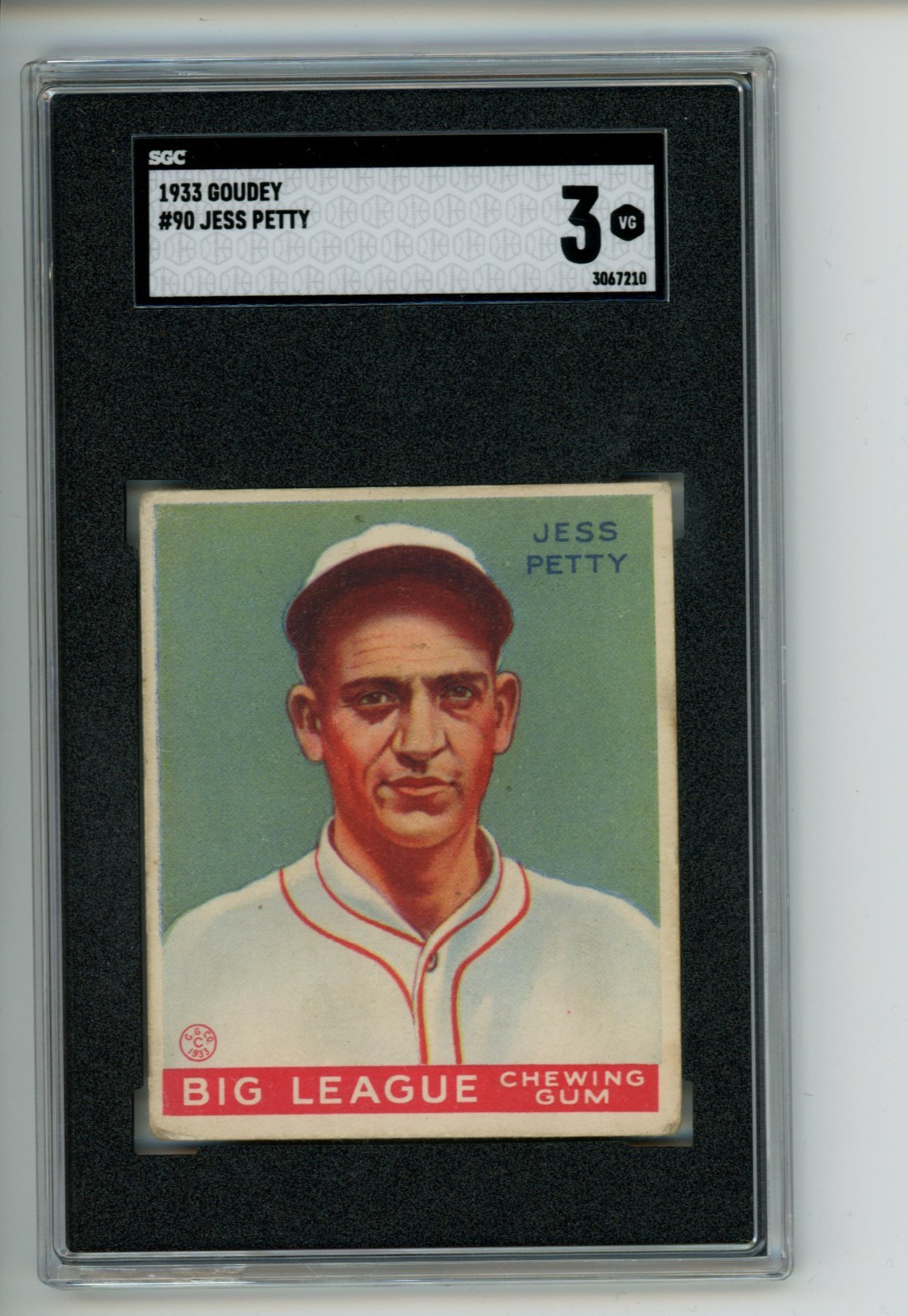 1933 Goudey Jess Petty #90 Minneapolis Millers SGC 3