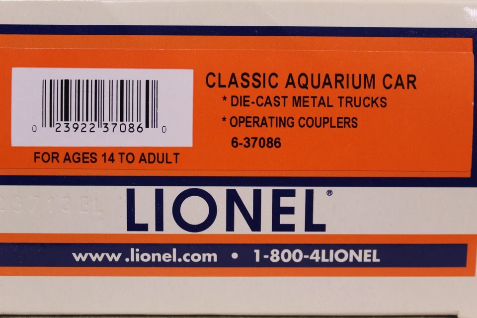 Lionel 6-37086 Lionelville Aquarium Co. Coche acuario peces #37086 - ¡Nuevo!! Foto 3 de 4