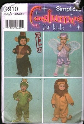 4910 Vintage Simplicity Sewing Pattern Childrens Halloween Costume Monkey Fairy