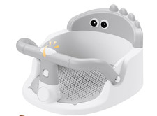 Baby Bath Seat for Babies 6 Months & Up Sitting Up with Suction Cups, Grey