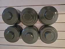 Lot Of 6 NEW NOS Vintage Gas Mask Filters  Cold War Era Collectors Militaria