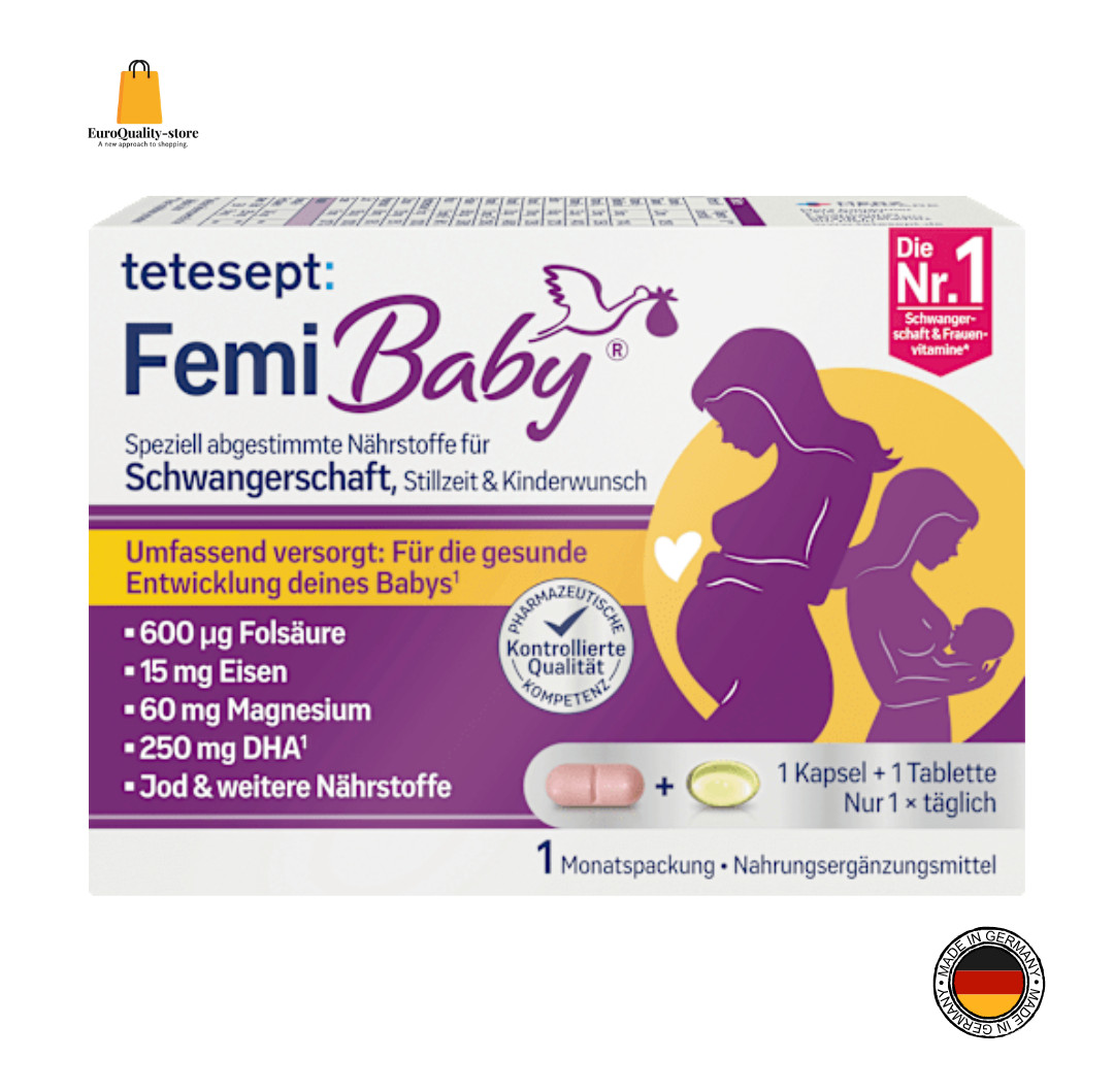 Femi Baby vitamines de grossesse et nutriments essentiels pour l'allaitement 30 comprimés
