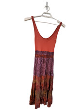 By Anthropologie dress womens XS Colima Maxi tank snakeskin tiered