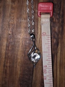 Sterling Silver 9"Anklet Bracelet With 1"  Sterling Silver Pendant