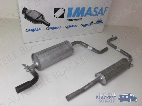 Imasaf Auspuffset Mitteltopf+Endtopf für Alfa 33 1.2 1.3 1.4 I.E 1.5 1983-1984-image