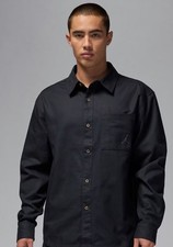 NWT - Air Jordan Essential Black Button Down Shirt Men's Size Large - FV7446-010