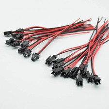 5 Pairs 10PCS 10cm Long JST SM Male to Female 2Pins Plug Wire Connector