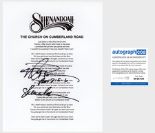 MARTY RAYBON SIGNED SHENANDOAH THE CHURCH ON CUMBERLAND ROAD LYRIC SHEET & COA
