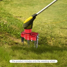 2-in-1 2 Teeth Baking Paint Grass Remover Tool Attachment Weeder Accessories Red