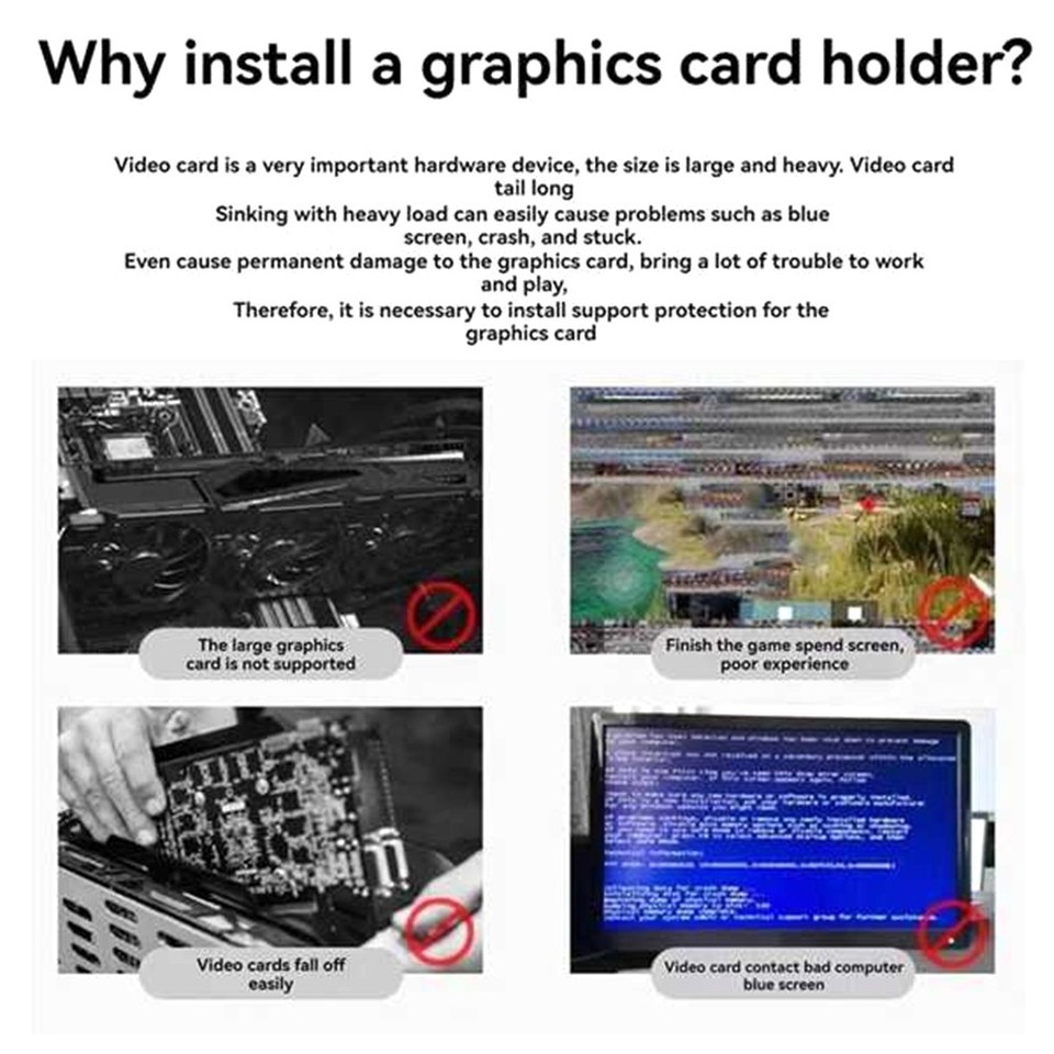 GPU Adjustable Support Frame GPU Brace Sagging Video Card Support ...
